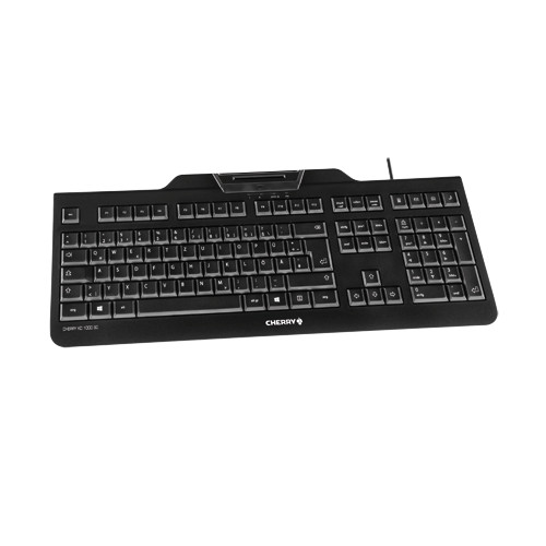 CHERRY KC-1000 PC Keyboard with Smart Card Reader Black