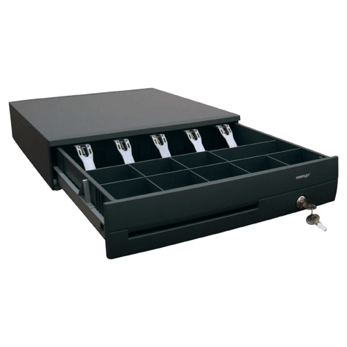 Goodson GC37BL-12 Cash Drawer Black with 12V Solenoid-0