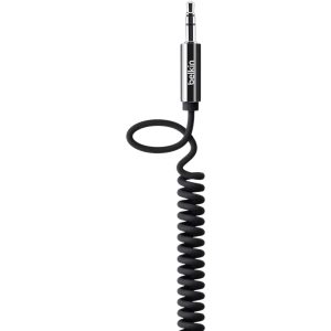 Belkin Cbl 3.5Mm Audio M/M Coiled Strght 6' Blk