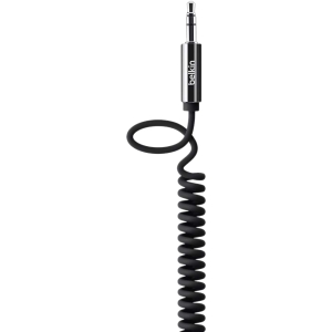 Belkin Cbl 3.5Mm Audio M/M Coiled Strght 6' Blk