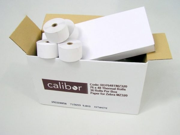 Calibor Thermal Paper 76X48 36 Rolls/Box IMZ/MZ320