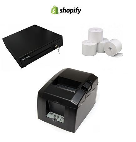 Shopify Bundle - Star TSP654II (Bluetooth) Receipt Printer, Cash Drawer & Paper Roll