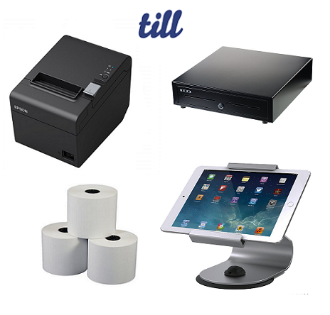 TillPOS Bundle- Epson TM-T82III Printer, Nexa Cash Drawer, Tablet Stand & Paper Rolls