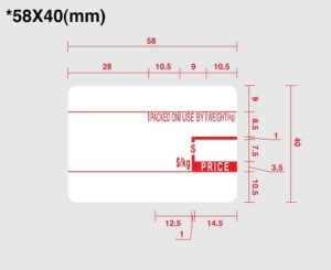 Cas LS-5840 Label Rolls 58 x 40mm (30 Rolls Per Box)-0