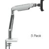 Humanscale Monitor Arm M2.1 Single Clamp White 5/Pack