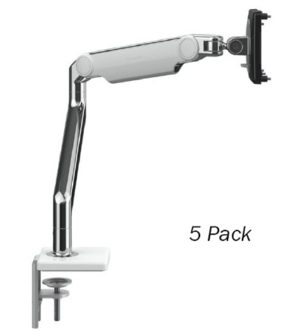 Humanscale Monitor Arm M2.1 Single Clamp White 5/Pack